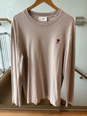 Ami Alexandre Mattiussi Crewneck Tee - Light Taupe